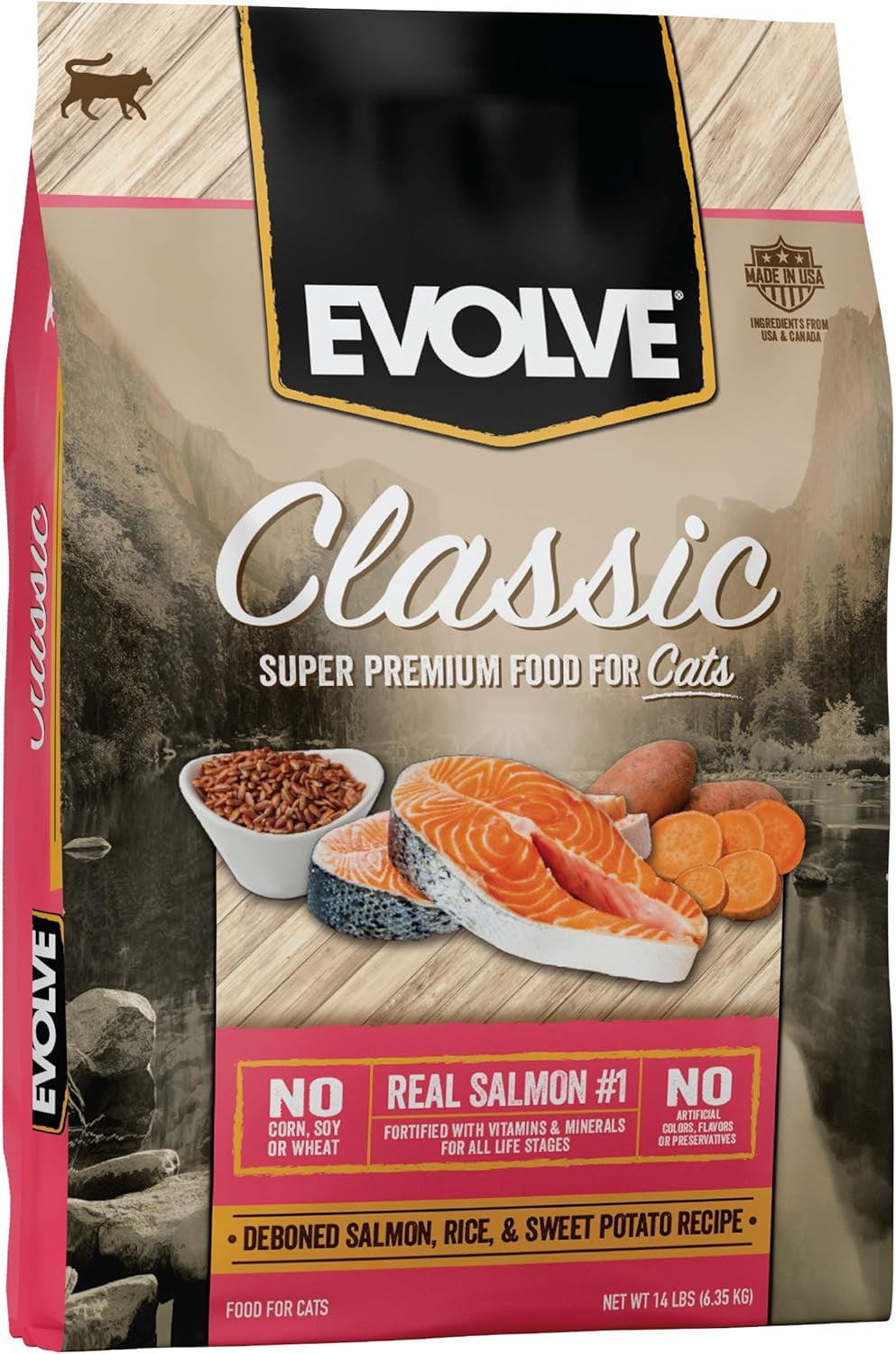 Evolve; Salmon, Brown Rice & Barley Formula Cat Food; 2.75 LB