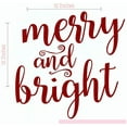 thumbnail image 3 of Merry & Bright Winter Art Vinyl Decals Wall Holiday Saying Quotes,12x12-inch, Red, 3 of 6