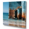 thumbnail image 2 of Designart "Urban Waterscapes With A Beach Pier I" Ocean Wall Art Prints, 2 of 7