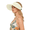 A1_White, variant on Wide Brim Straw Sun Visor Hat Adjustable Back Strap Open Top Empty Crown Beach Cap Breathable Uv Protection Foldable Straw Sun Hat Summer Beach Pool Travel Outdoor Sun Cap Beige One Size