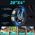 thumbnail image 5 of DTTZH Class 3 Electric Bike for Adults, 60V 30Ah Battery, 750W Motor Ebike, 7-Speed, 20" x 4" Fat Tire, UL 2849 Certified, 5 of 13
