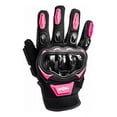 thumbnail image 2 of Guantes Para Motociclista Rosa Dama Negro Con Protecciones Talla M, 2 of 8