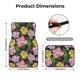 thumbnail image 5 of Fotbe Colorful Roses Juego de 4 Tapetes para Auto con Estampado – Alfombrillas de Goma Reforzada, Diseño Antideslizante, Protección para Todo el Año – Vehículos, Autos, Camionetas y SUVs, 5 of 7