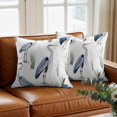 thumbnail image 3 of Watercolor Animals Throw Pillow Cover Herons Reeds Hand Drawn Illustration Cotton Linen Cushion Cover Throw Pillow Case with Invisible Zipper for Couch Sofa Bed Chair Car 20x20 Inch, 3 of 14