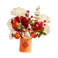 thumbnail image 3 of 2 juegos de flores artificiales chinas tradicionales en maceta para centro de mesa decorativo Estilo A 26x15x29cm Estilo C 24x20x28cm, 3 of 9