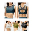 thumbnail image 3 of Ropa interior de mujer Sujetador de yoga para mujer malla ahuecada entrenamiento sin cables chaleco informal para correr, 3 of 7