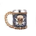 thumbnail image 2 of Moyic Taza de calavera 3D resina acero inoxidable esqueleto copa de vino Metal Retro fiesta café tazas escritorio Vintage vasos coleccionables Mostrada Moyic HA011504-00B, 2 of 6