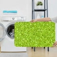 thumbnail image 7 of Bathroom Rugs Sets 3 Piece - Lime green glitter Absorbent Non Slip Bath Mats, U-Shape Toilet Lid Cover, Contour Mat, Soft Washable Shower Mats Bath Rug Mat for Bathroom Tub Toilet, 7 of 7