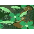 thumbnail image 1 of Ahgly Company Indoor Rectangle Patterned Dark Forest Green Area Rugs, 7' x 10', 1 of 6