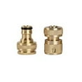 thumbnail image 1 of Apuakthei Conector De Manguera De Jardín, Conector De Grifo De Jardín De Latón Macizo, Conector De Grifo 2 En 1 De 1/2 Pulgada Y 3/4 Pulgada, Accesorios De Manguera De Jardín De Conexión Rápida De, 1 of 5