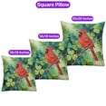 thumbnail image 5 of Happy Red Cardinal Welcome St Patrick's Day Lucky Shamrocks Clover Pillow Cushion Double Sided Wild Birds Lover Throw Pillow - 22001, 5 of 5