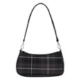 thumbnail image 4 of Bolsa suave con estampado a cuadros para axilas, de tela, de hombro para mujer (negro) Ehuebsd Para Estrenar, 4 of 9
