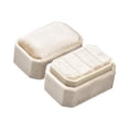 thumbnail image 2 of Caja De Terciopelo Para Joyas, Caja Para Anillos, Caja De Regalo, Caja De Recuerdo, Soporte Decorativo Para Anillos De Viaje, Color Beige, 2 of 9