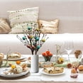 thumbnail image 4 of ¡Oferta! Rama de árbol con forma de huevo de Pascua, pintura colorida, huevo de espuma, flores falsas, decoración de Pascua para hacer uno mismo, C, 4 of 5