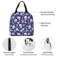 thumbnail image 3 of Rocae Skull flower white blue for Insulated Lunch Bag for Women Men,Large Lunch Box for Work School Picnic Hiking Daytrip, 3 of 5