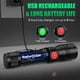 thumbnail image 5 of Linternas LED recargables de alta potencia, 7 modos, cable USB, IPX6, potente luz de mano para acampar, luz lateral multifuncional de plástico., 5 of 9