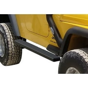 1987-2006 Jeep Wrangler Black Finish 4 Inch Door to Door Side Bar Side Step Running Board