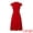 Red, variant on DARING DIVA Women's Mock Neck Cap Sleeve Belted A-Line Dress S Dark Blue