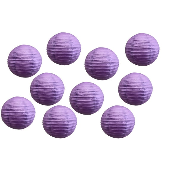 CHARMED 10" PURPLE CHINESE PAPER LANTERNS BIRTHDAY WEDDING BABY SHOWER 10 COUNTS