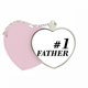 thumbnail image 1 of No.1 padre padre Festival quote Bolsa de viaje Mirror maquillaje corazón rosa, 1 of 4