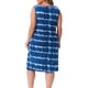 thumbnail image 3 of Vestidos de verano sin mangas de tie dye de talla grande Agnes Orinda para mujeres, vestido casual suelto tipo camiseta de playa 3X azul, 3 of 6
