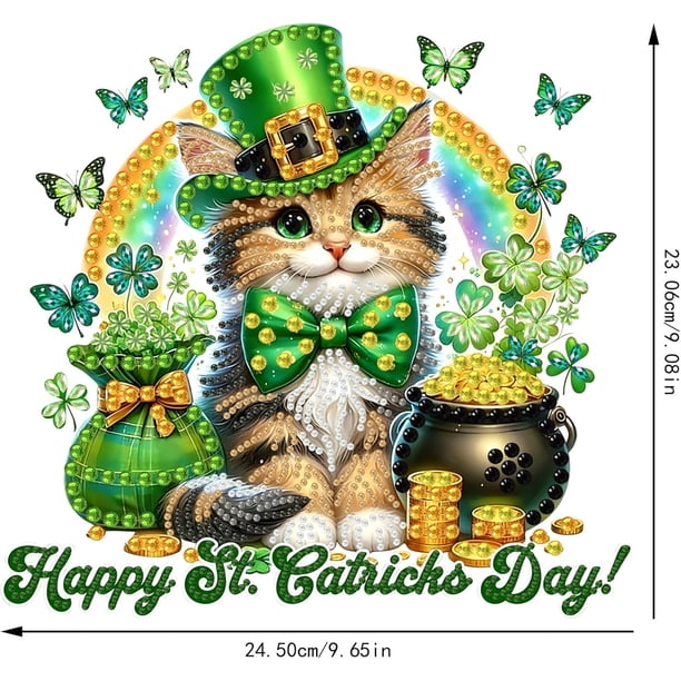 Juego de Regalo de Vacaciones Día de San Patricio Colgante Juego de Arte de Diamantes para Niños Y Adultos Decoración Del Hogar