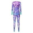thumbnail image 4 of Haitryli Womens Full Length Fish Scale Mermaid Jumpsuit Mock Neck Long Sleeve Bodysuit Unitard Type B L, 4 of 7