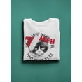thumbnail image 3 of Grumpy Cat Meh Sweatshirt Women -T-Line Designs, Female Medium, 3 of 4