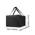 thumbnail image 2 of ONFD Sac Isolé Grande Capacité Sac à Pizza pour Aliments Chauds et Froids Réutilisable Réchauffant avec Fermeture Éclair et Poignée Refroidisseur de Restauration pour Chauffe-Porte pour Fêtes, 2 of 5