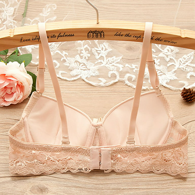 Women's Lightly Beauty Back Concealing Petals Lace Push Up Comfort
