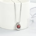 thumbnail image 4 of Crystal Teardrop Cremation Jewelry for Ashes - Birthstone Ashes Pendant Necklace with Mini Keepsake Memorial Keepsake Cremation Jewerly for Ashes, 4 of 8