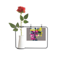 thumbnail image 1 of Graffiti Street Culture Colorful Guitar Pattern Artificial Rose Flower Hanging Vases Decoration Bottle, 1 of 3