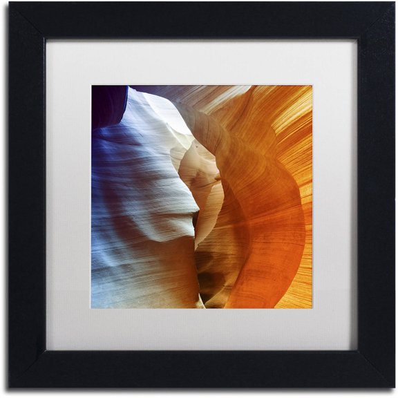 Trademark Fine Art "Antelope Canyon" Canvas Art by Philippe Hugonnard, White Matte, Black Frame