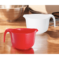thumbnail image 4 of Cooking Concepts Large Mixing Bowl Set of 2, Plastic Red & White, 4 of 4