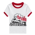 thumbnail image 2 of WIBACKER 3-8T Toddler Boys 100% Cotton Summer 2 Piece Sleepwear Short Sleeve Pajamas for Kids Pjs Set - Train, 2 of 5
