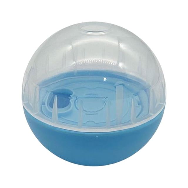 Pelota de juguete para perros, dispensador de pelotas para perros, rompecabezas interactivo para perros, comedero lento para perros. Azul