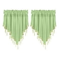 thumbnail image 2 of Cqxid Rideau à Moins de 10 $ 2 Pcs Rideau Uni Fini Rideau Draperie 51x24 Chambre Déco Maison Rideau Triangle Écran de Rideau Cuisine Rideau Court, 2 of 8
