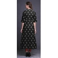 thumbnail image 4 of Bimba Black Spiral & Paisley Block Indian Kurtis For Women Anarkali Kurti Printed Long Asymmetrical Regular Fit Tunic-XX-Large, 4 of 5