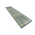 thumbnail image 2 of Unique Loom Tapis Traditionnel de Course à la Sarcelle Botanique de la Collection Oslo (3 x 13), 2 of 6