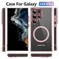 thumbnail image 5 of Dteck Magnetic for Samsung Galaxy S24 Ultra Case Electroplated TPU Frame Compatible with MagSafe Hard PC Clear Back Shockproof Phone Cover for Samsung Galaxy S24 Ultra,Pink, 5 of 8