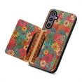 thumbnail image 6 of ELEHOLD for Samsung Galaxy S23 Leather Wallet Case,Cover with Retro Flower Pattern Built-in Card Slots Kickstand Shockproof Protective Phone Case for Samsung Galaxy S23,Spring, 6 of 6