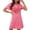 Hot Pink, variant on Sleep Shirts for Women 100% Cotton Chemise Nightgowns Sleepshirts Night Shirts Above-the-Knee Crew Neck Short Sleeve Black Ladies Nightgowns,S