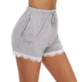 thumbnail image 4 of Purcoar Women's Shorts Soft Elastic Waist Sleepwear Shorts with Pockets, 4 of 8