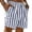 Dark Blue#0325J&18, variant on Striped Linen Mens Shorts Button Bermuda Shorts Men Color Block Lightweight Travel Vacation Beach Men Summer Short with Pockets Blue L