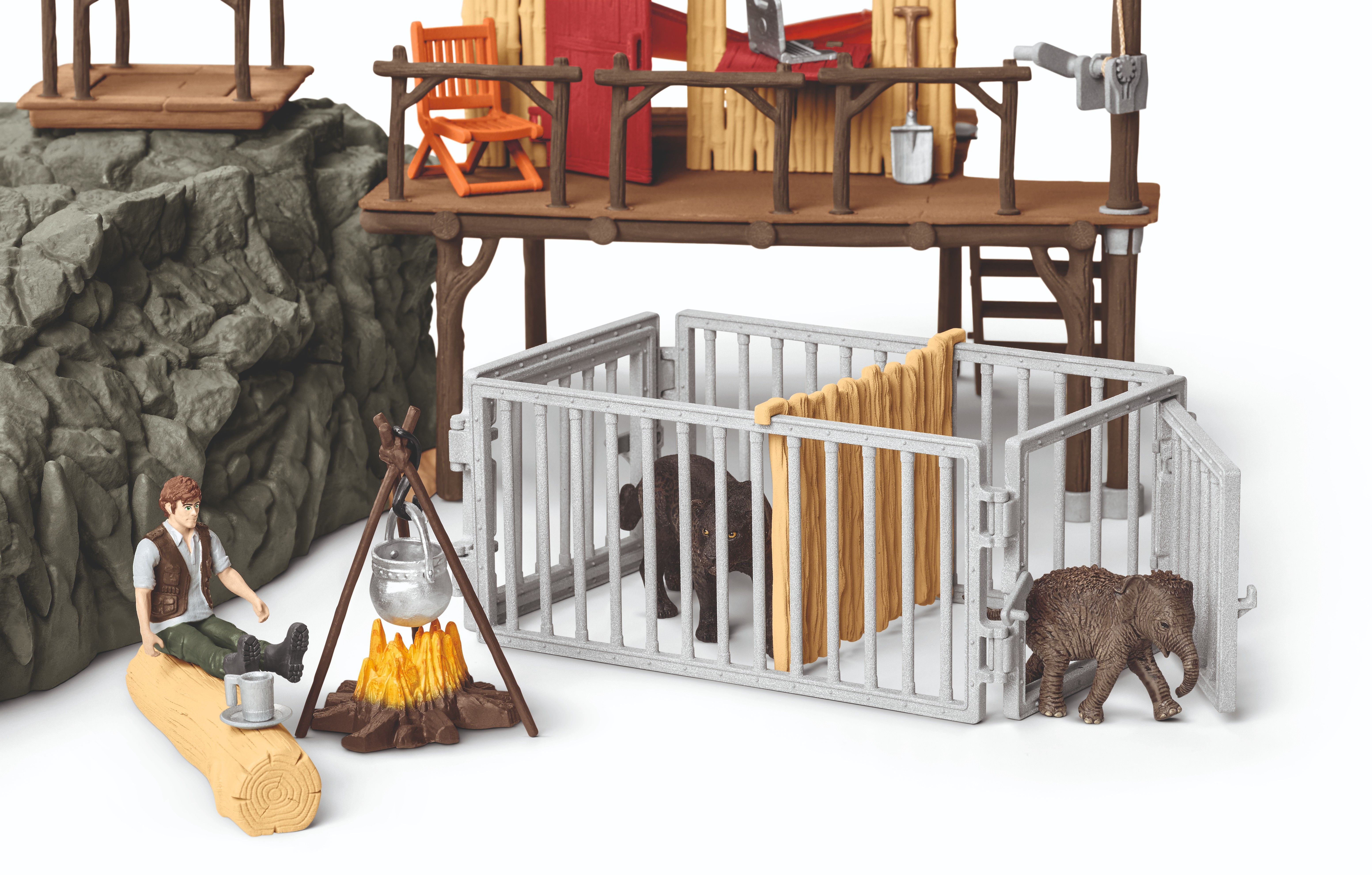 schleich jungle research station playset
