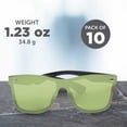 thumbnail image 5 of 10 Upper Decks Mirrored Sunglasses Pack - Plastic, UV Protection, Lenses UV 400 - Yellow, 5 of 8