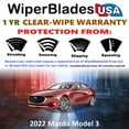 thumbnail image 2 of 2022 Mazda Model 3 Beam Wiper Blades Wipers w/1yr Warranty (Set of 3) w/Rear Wiper, 2 of 5
