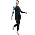 thumbnail image 4 of UPF 50+ Women's Rash Guard Swimsuit Long Sleeve One Piece - Full Body Sun Protection Swimwear, Surfing Diving Swim Suit, Chlorine Resistant, Beach Cover Up (XS-XXL), 4 of 7