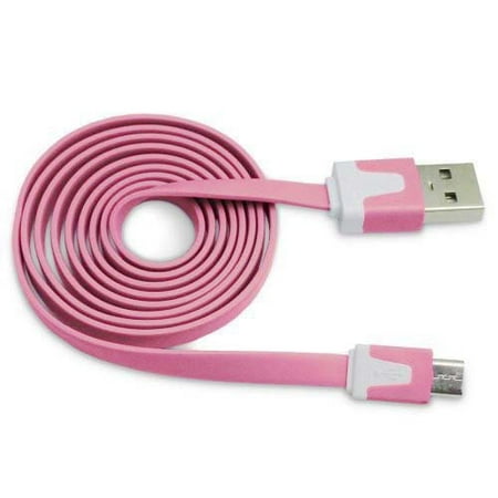 Importer520 Light Pink 0.9m 3 Ft (Extra Long) Micro USB Data Sync Charger Cable forSamsung S390G(Net 10,