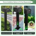 thumbnail image 5 of FEBTECH - 43 x 4 x 4 Inch Mailbox Post - Heavy Duty Carbon Steel Mailbox Post - Powder Coated Mail Box Post for Outside Modern Mailbox - Locking Mailboxes Residential Post Mount, 5 of 8